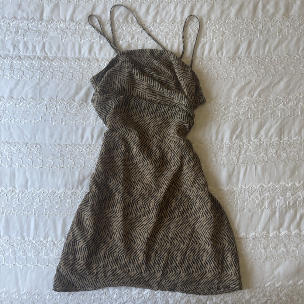 Forever 21 Gray Spaghetti Strap Mini Sundress
